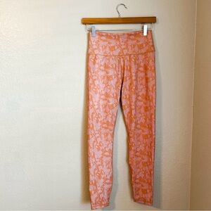 Wilo The Label 7/8 Tropical Pink/Orange Leggings, Size Large